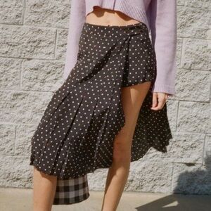 Sandy Liang Black Polka Dot Skort